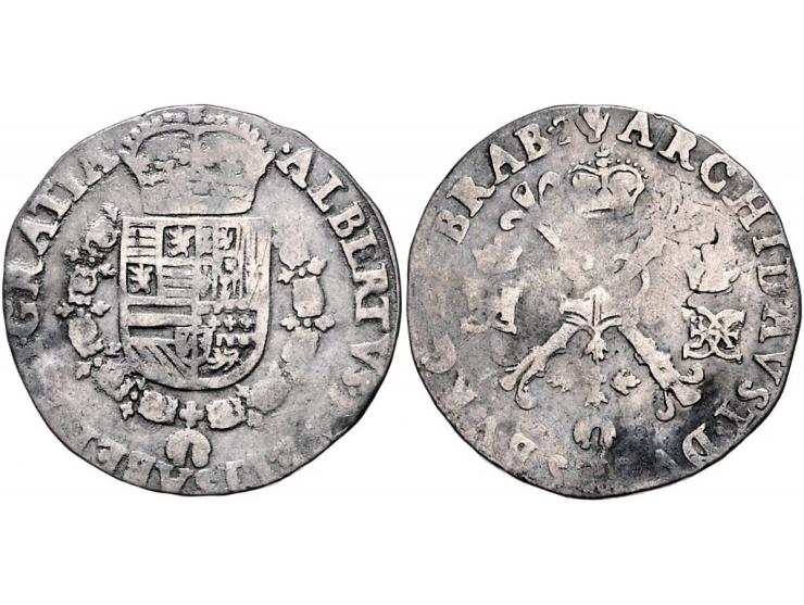 Provinciaal ¼ Patagon Antwerpen 1616 (BRAB.Z) AG 6,76gr W. 917 F-ZF