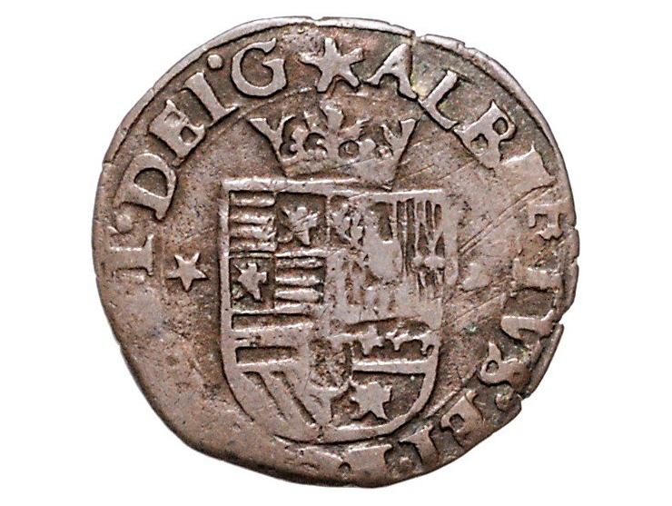 Provinciaal Oordjes Maastricht z.j.; 1608 en 1614 (2X), 2 ex; Negenmanneke AE W. 972/3/4/5, totaal 6 exemplaren gem. F+