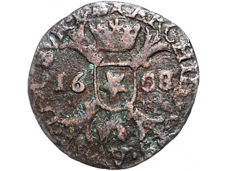 Provinciaal Oordjes Maastricht z.j.; 1608 en 1614 (2X), 2 ex; Negenmanneke AE W. 972/3/4/5, totaal 6 exemplaren gem. F+