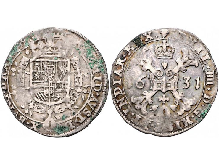 Provinciaal ¼ patagon Brussel 1631 AG 6,91gr W. 1028 ZF