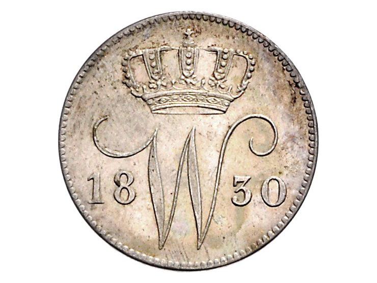 Koninkrijk Willem I 25 cent 1830B Sch. 301 ZF+