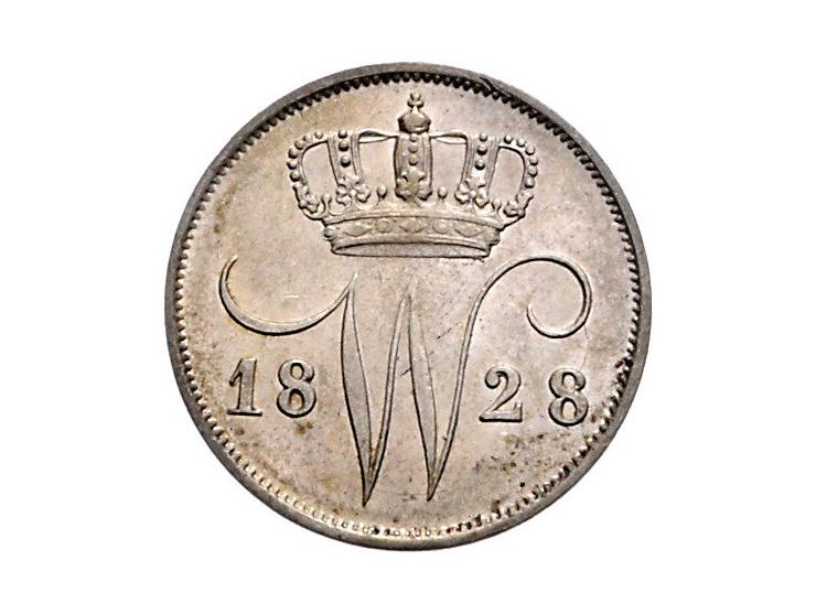 Koninkrijk Willem I 10 cent 1826 Sch.306 PR, 1826B Sch. 311 ZF- en 1828B, Sch. 308 F-ZF, totaal 3 exemplaren