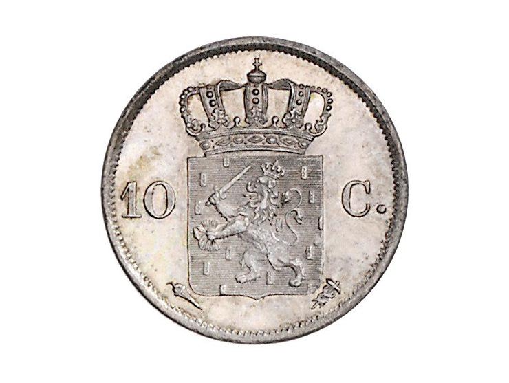 Koninkrijk Willem I 10 cent 1826 Sch.306 PR, 1826B Sch. 311 ZF- en 1828B, Sch. 308 F-ZF, totaal 3 exemplaren