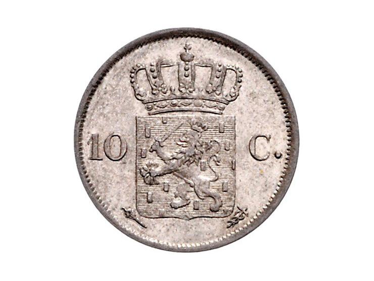 Koninkrijk Willem I 10 cent 1825, 1828 en 1828 Brussel, div. kwaliteit