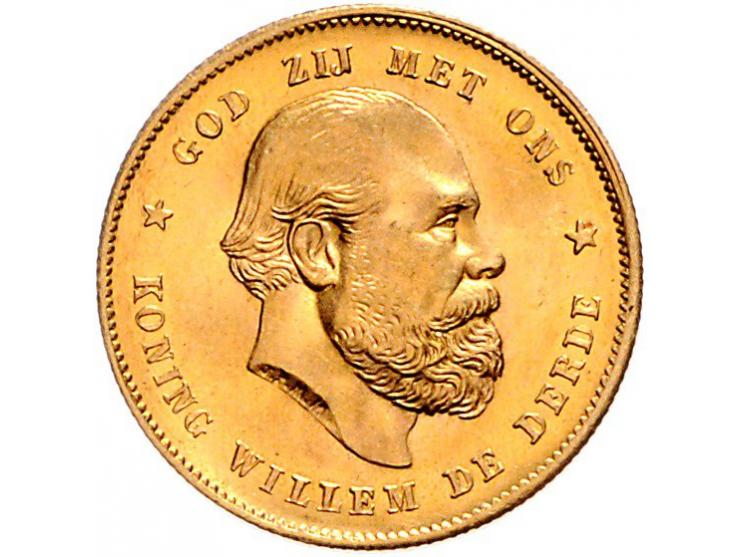 Koninkrijk Willem III 10 gulden goud 1880 sch. 553 PR+