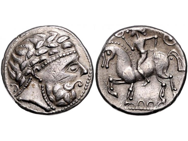 Griekse munten Celts, Danubian District (Eastern Celts (North or West)), silver Tetradrachm. - In imitation of Philip II type