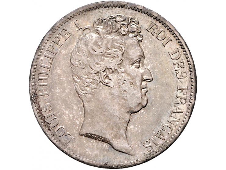 France Louis Philippe I, 5 francs 1831H and 1831W, KM735.5 and 13 VF-EF, edges a little stained