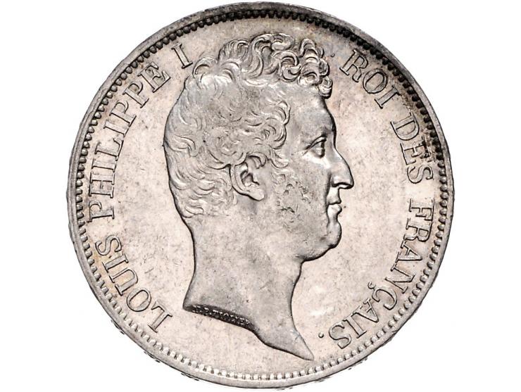 France Louis Philippe I, 5 francs 1831H and 1831W, KM735.5 and 13 VF-EF, edges a little stained