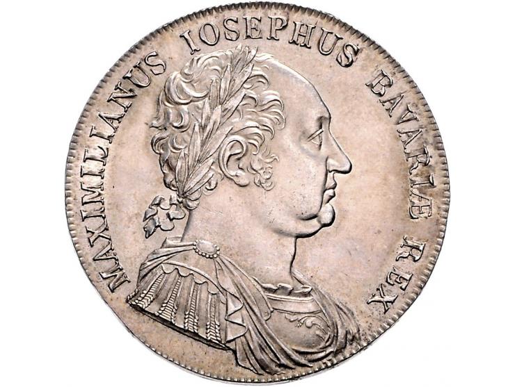 Bavaria Maximilian I (1806-1825), thaler 1818, Granting of Bavarian Constitution, KM. 361 EF-UNC