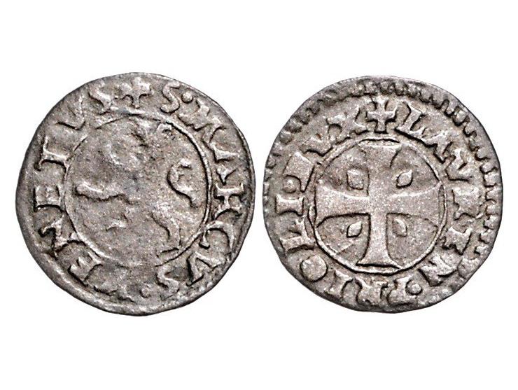 Italy Venetian Cyprus, Laurenzo Prioli (1556-59), cazia n.d., 0,63 gr. VF