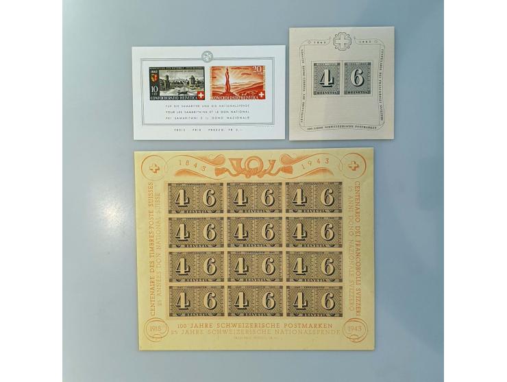 collection 1862-1969 mainly ** including Zst. no. 179 with 1996 Marchand certificate, Pax-set, better miniature sheets, Airma