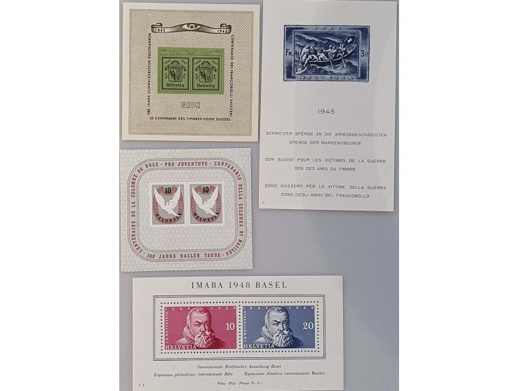 collection 1862-1969 mainly ** including Zst. no. 179 with 1996 Marchand certificate, Pax-set, better miniature sheets, Airma