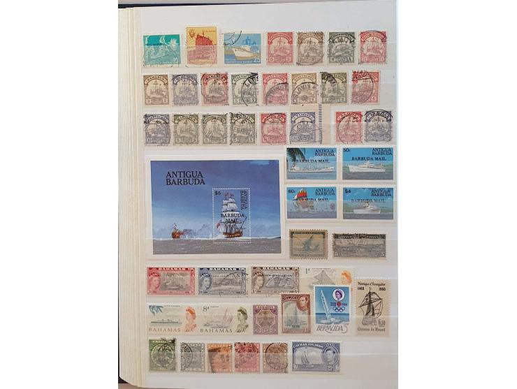 Shipping used and */** in 17 stockbooks and small box