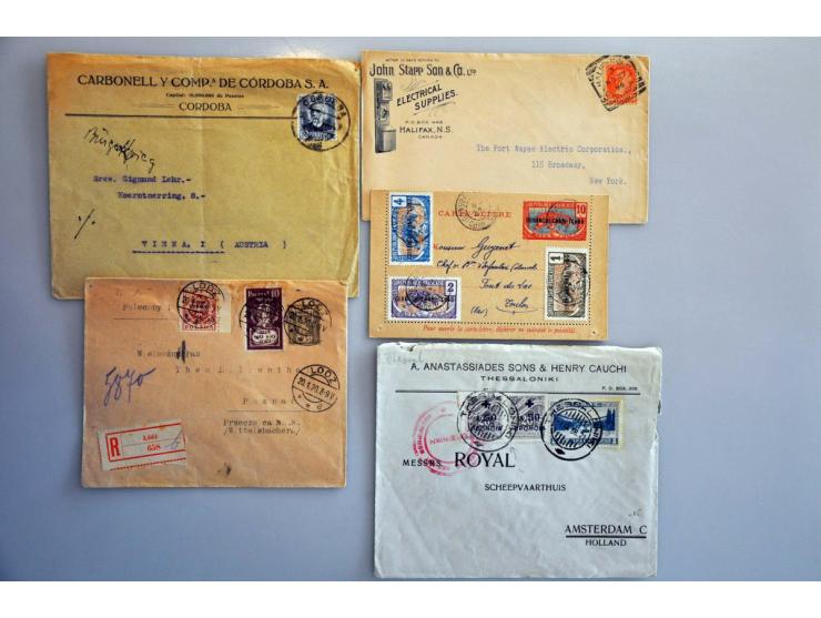 about 400 covers/postal stationery including Netherlands, British Commonwealth, USA etc. in shoe box