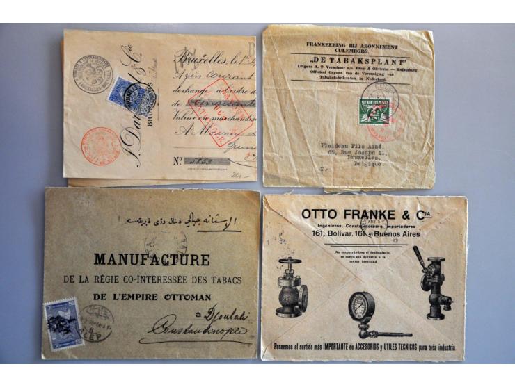 about 400 covers/postal stationery including Netherlands, British Commonwealth, USA etc. in shoe box