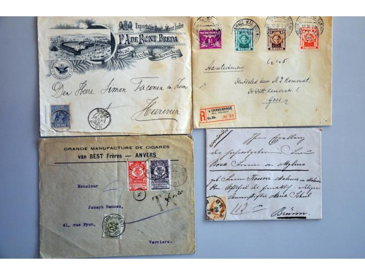 about 400 covers/postal stationery including Netherlands, British Commonwealth, USA etc. in shoe box