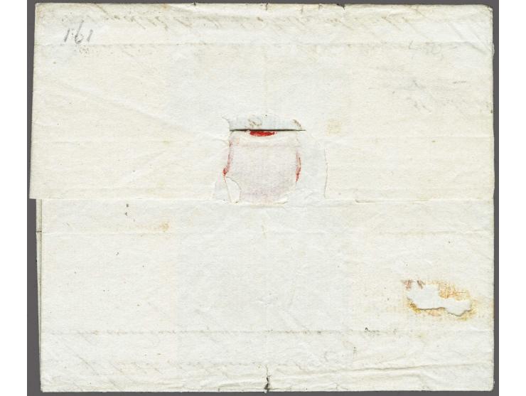 vertrekstempel VLISSINGEN met posthoorn op brief 31 juli 1809 (dag van de inname Middelburg door de Britten) naar Delft (oud 