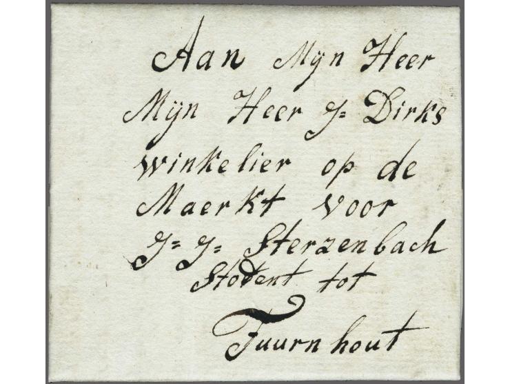 Brief van Vlissingen 3 sept.1809 (15 augustus capituleerde Frans garnizoen in Vlissingen) naar Tuurnhout, gesmokkelde brief o