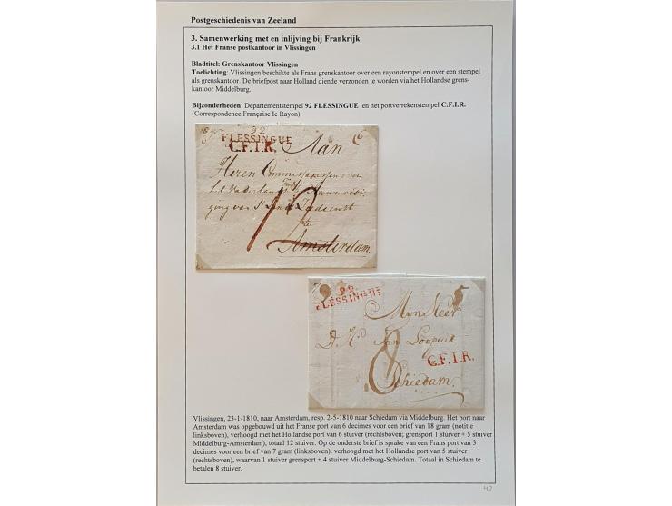 Britse en Franse bezetting Zeeland, 17 poststukken 2 juli 1809-28 augustus 1810 w.b. departementstempel 92 FLESSINGUE&nbsp;in