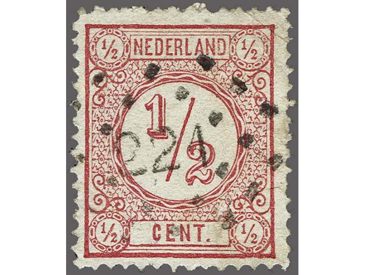 221 - Lobith - op Cijfer ½ cent, vrijwel pracht ex., cat.w. 175