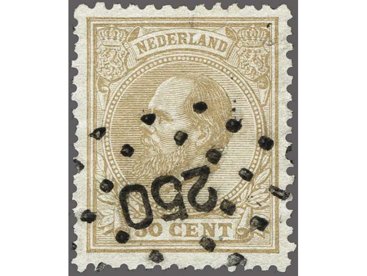 250 - Yerseke - op Willem III 50 cent, pracht ex. (miniem korter tandje links), cat.w. 200+14