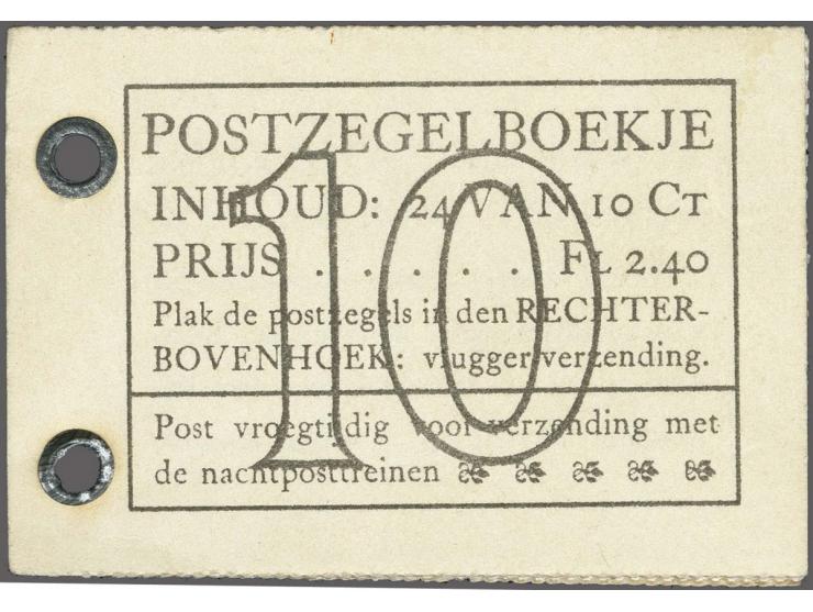 1947 boekje  NLG 2,40 (4 maal 6 zegels 10 violet Hartz) fris vrijwel pracht ex., cat.w. 275