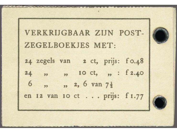 1947 boekje  NLG 2,40 (4 maal 6 zegels 10 violet Hartz) fris vrijwel pracht ex., cat.w. 275