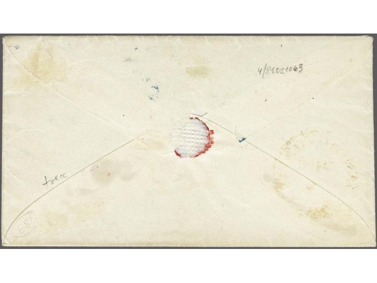 George Washington 10 cents black with pen cancel on cover from Baltimore 7-10-1848 to Binghampton, New York, very fine with 2