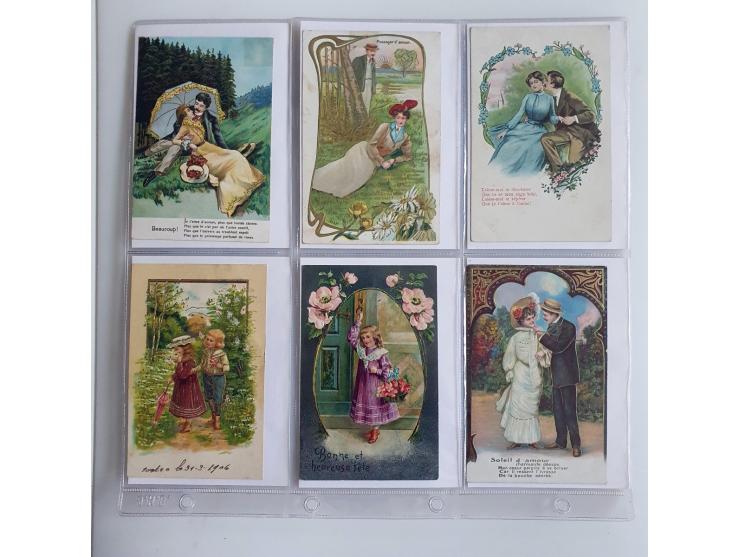 Various Countries more than 400 postcards fantasy all pre 1940 nice ensemble in album