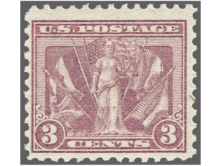 Victory 3 cents light reddish violet, very fine unmounted mint with 2004 PSE certificate, cat.v. $ 300