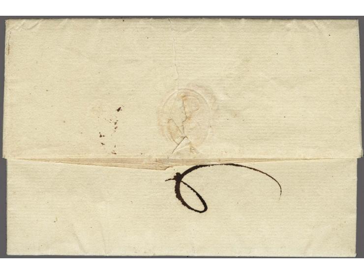 ARM.DU&nbsp;NORD in red on letter Ardenburg le 28 Thermidor 2ieme année (15 august 1794) to Montpellier, postage 14 déc., onl