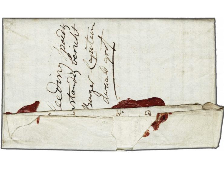 Don E ARMs DU&nbsp;NORD in red on a soldiers letter from Hamrijk le 4 Messidor 3ieme an (22 June 1795) to Rochechouart, posta