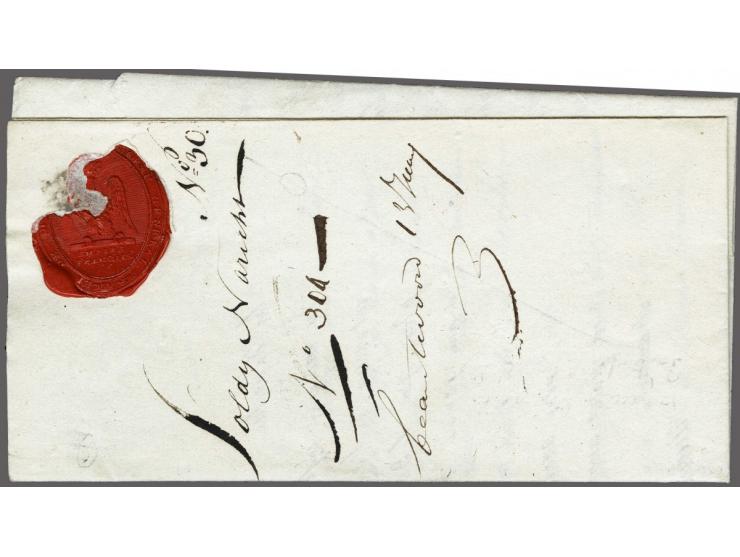 HOLLANDE/ TROUPES.Faises in red on a letter (preprinted ARMÉE FRANÇAISE) from Quartier Général à Utrecht le 21 Priairal an 13