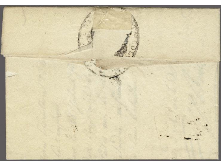 Bau FRANCAIS/ A FLESSINGUE on letter service militaire (preprinted Le Chef du 1er Bataillon Colonial) from Flessingue le 8 7b