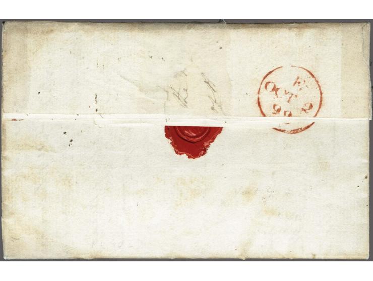 ARMY BAG with crown (applied by the British ship letter service in London) on letter from Schagerbrug 24 September 1799 to Ho