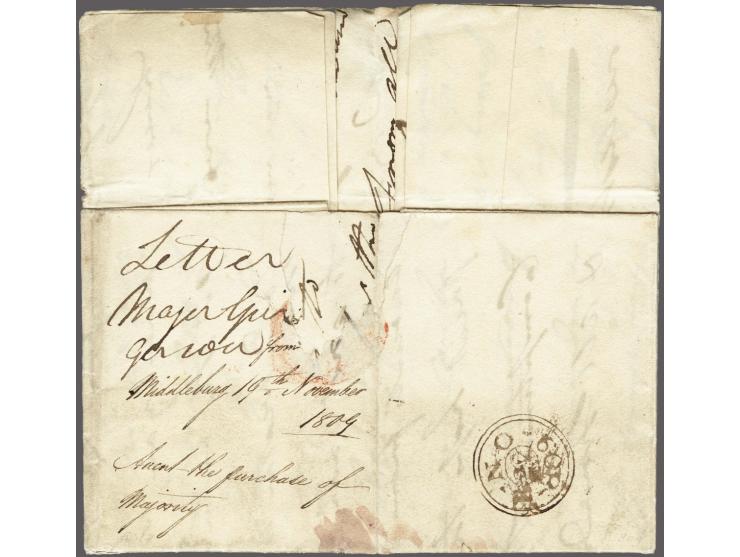 British invasion of Zeeland, letter (sender major Donald Gregorson of the 91st Regiment Foot) from Middelburg 19th November 1