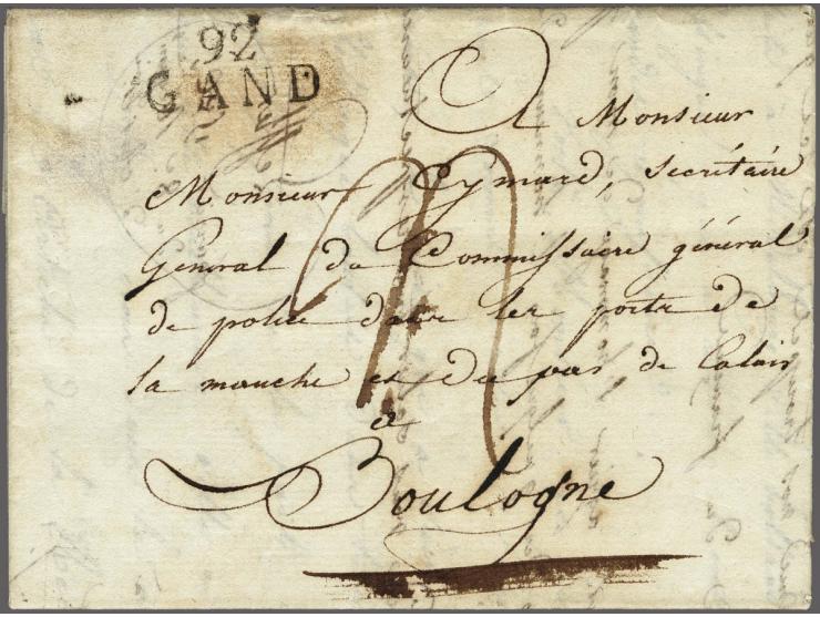 Letter from Breskens ile de Cadzand, le 29 Aout 1809, sent from the quartermaster of the 15th compagny of the 8th regiment ar