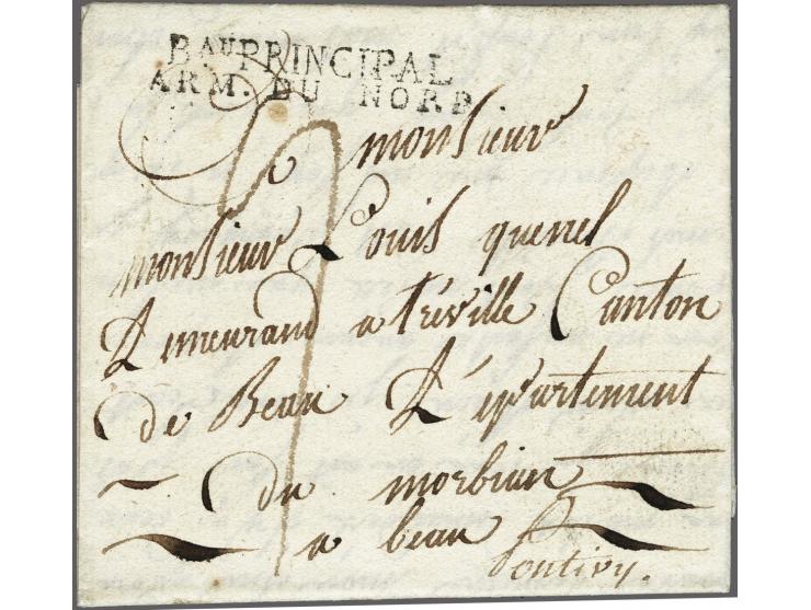 Bau PRINCIPAL/ ARM. DU&nbsp;NORD in black on letter from Breda le quatre mars 1810 (4 March 1810) to Tréville Canton de Baud,