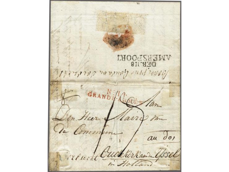 Letter from a Dutch captain (Muller) in the French army from Szczecin (Stettin, Poland) with red No.14/ GRANDE&nbsp;ARMÉE to 