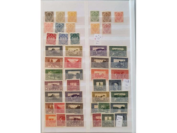 1879-1917 used and */** with better stamps and sets on stock sheets