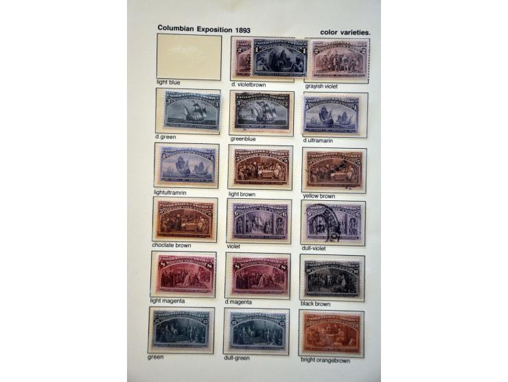 Columbian Exposition Issue, specialized collection op to the $2 mainly */** including better, souvenir cards and 2 admission 