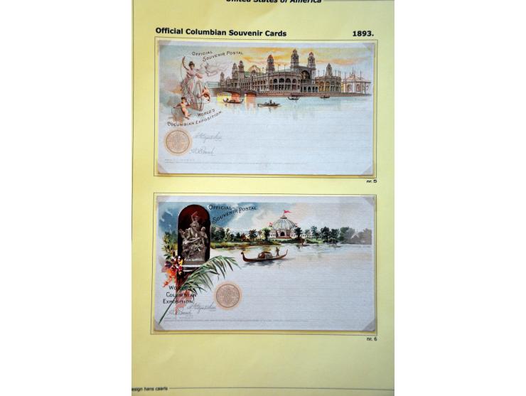 Columbian Exposition Issue, specialized collection op to the $2 mainly */** including better, souvenir cards and 2 admission 