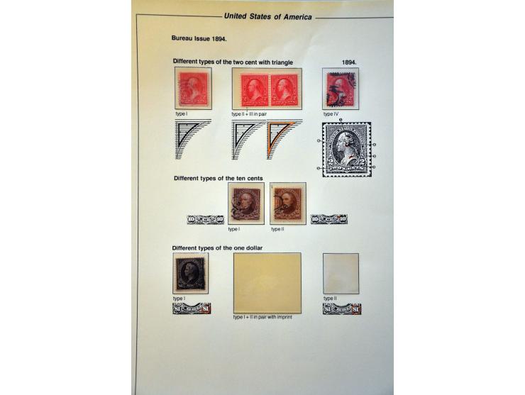 Bureau Issues 1890-1897, specialized collection used and */** with better stamps on album leaves