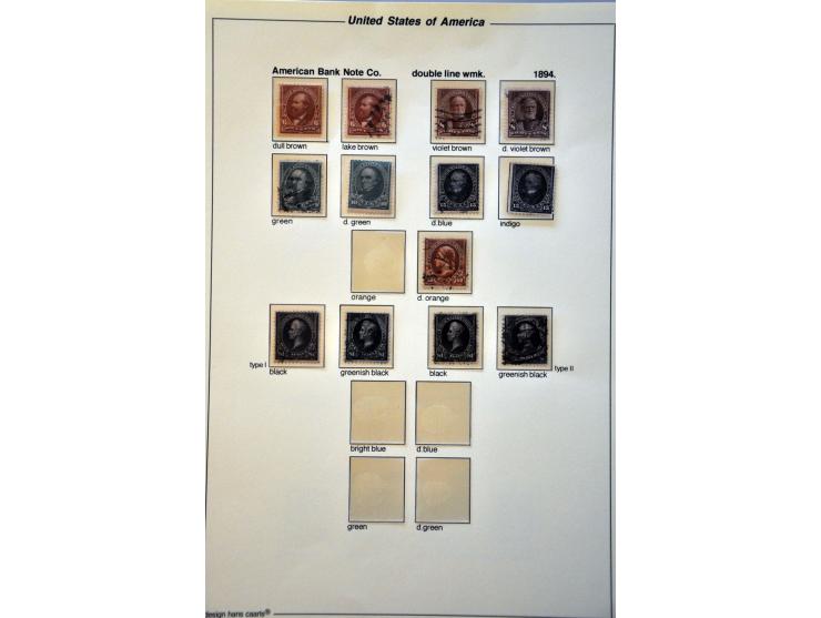 Bureau Issues 1890-1897, specialized collection used and */** with better stamps on album leaves