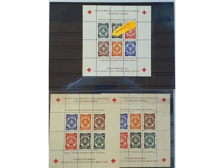 Dachau-Allach issue, 7 different Red Cross miniature sheets