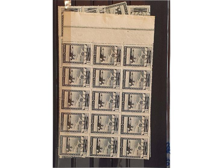 1929 high value of the Airmail set ** (51x), Mi. no. 427, 4 Pta. black/grey, cat.v. EUR2750 