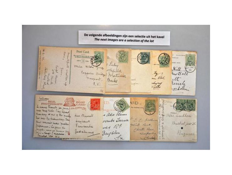 postmark collection on picture postcards (approx. 700 ex.) from the 1890s onwards including Scotland and Ireland, various typ