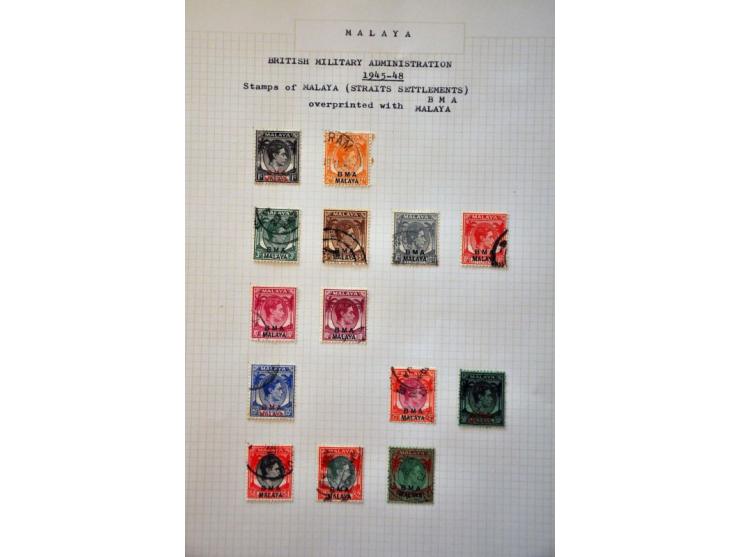 collection used and */** with better ex. and sets including Singapore, Hong Kong, North Borneo, Malaysian States etc. in Impo