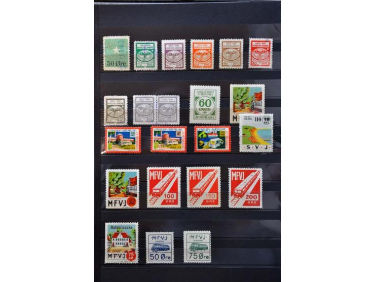 railway stamps collection **, used, and some documents in stockbook 