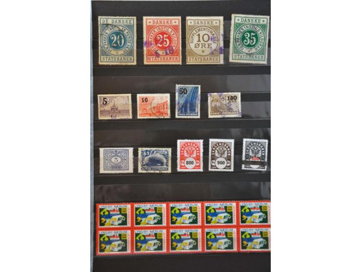 railway stamps collection **, used, and some documents in stockbook 